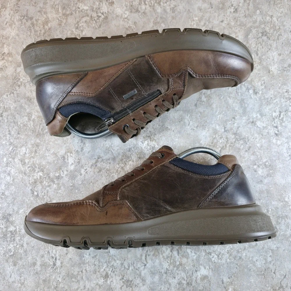 Ara Gore-Tex Waterproof Sneakers Side Zip Lace Up Shoes Mens Size 9.5 - 10